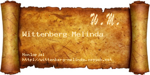 Wittenberg Melinda névjegykártya